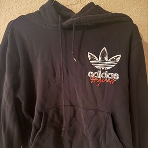 Adidas Originals Black Hoodie with White Logo